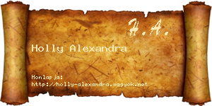 Holly Alexandra névjegykártya