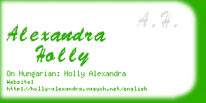 alexandra holly business card